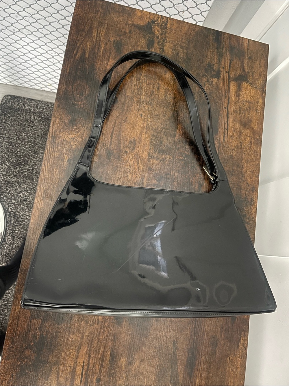 Black Patent Shoulder Bag - Unknown Brand - Picture 9 of 16